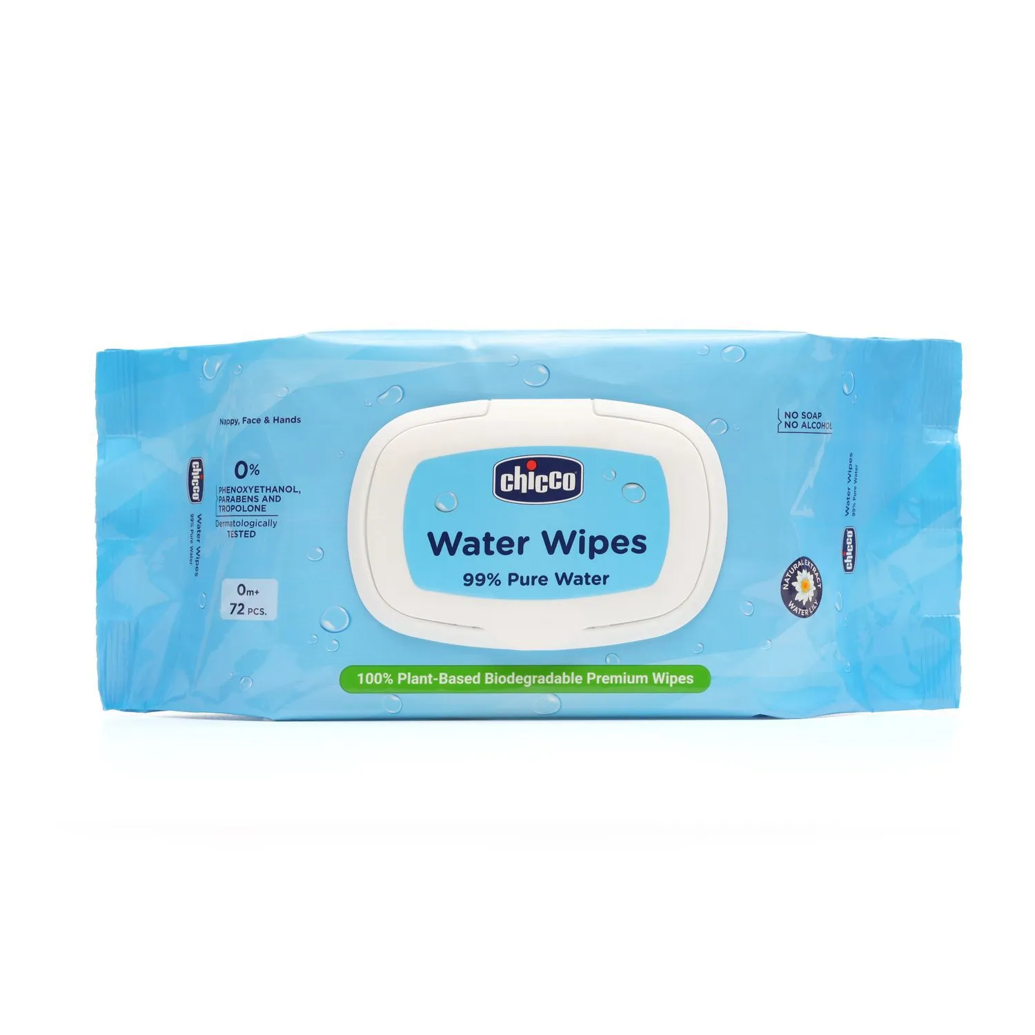 Chicco Water Wipes - 99% Pure Water Chicco Water Wipes - 99% Pure Water-Pack Size-72 Pcs
