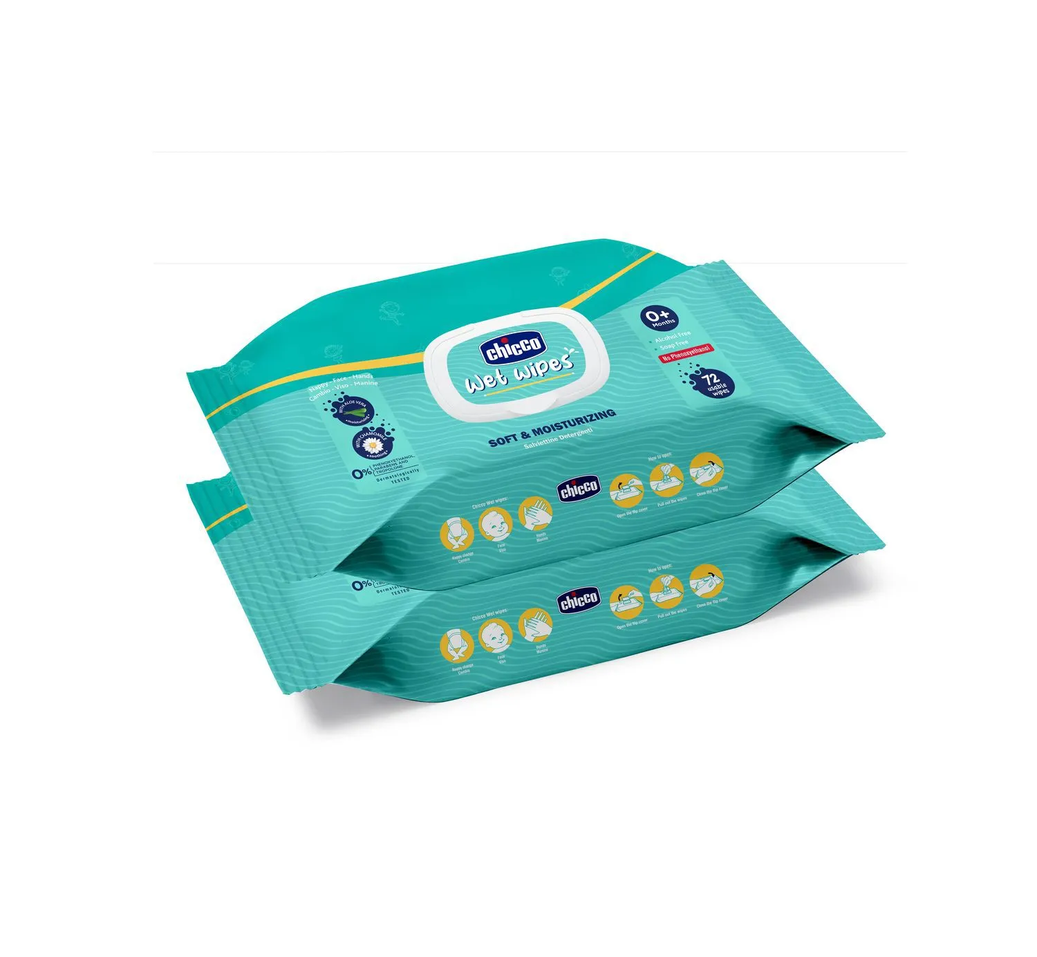 Chicco Wet Wipes - Fliptop (Pack of 2) - Image 3