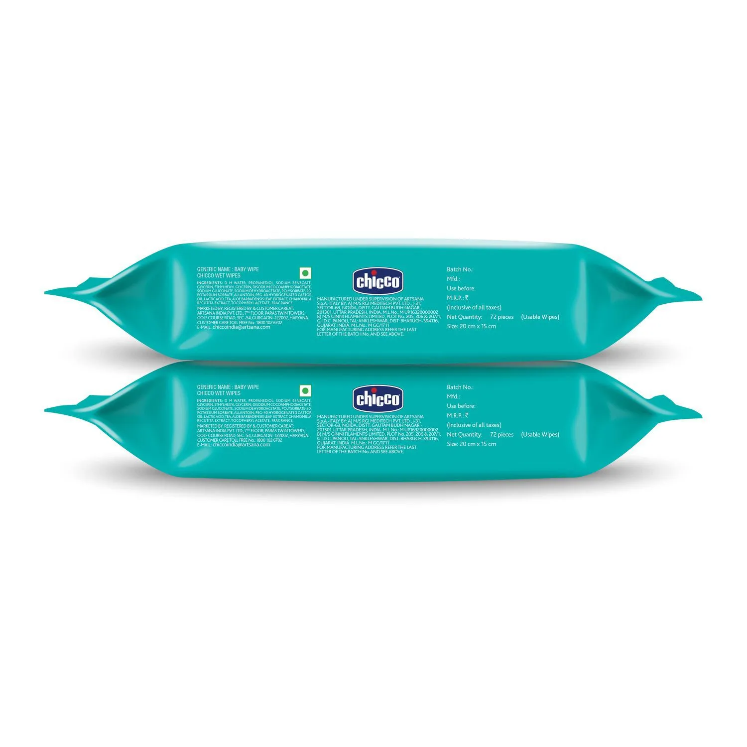 Chicco Wet Wipes - Fliptop (Pack of 2) - Image 4