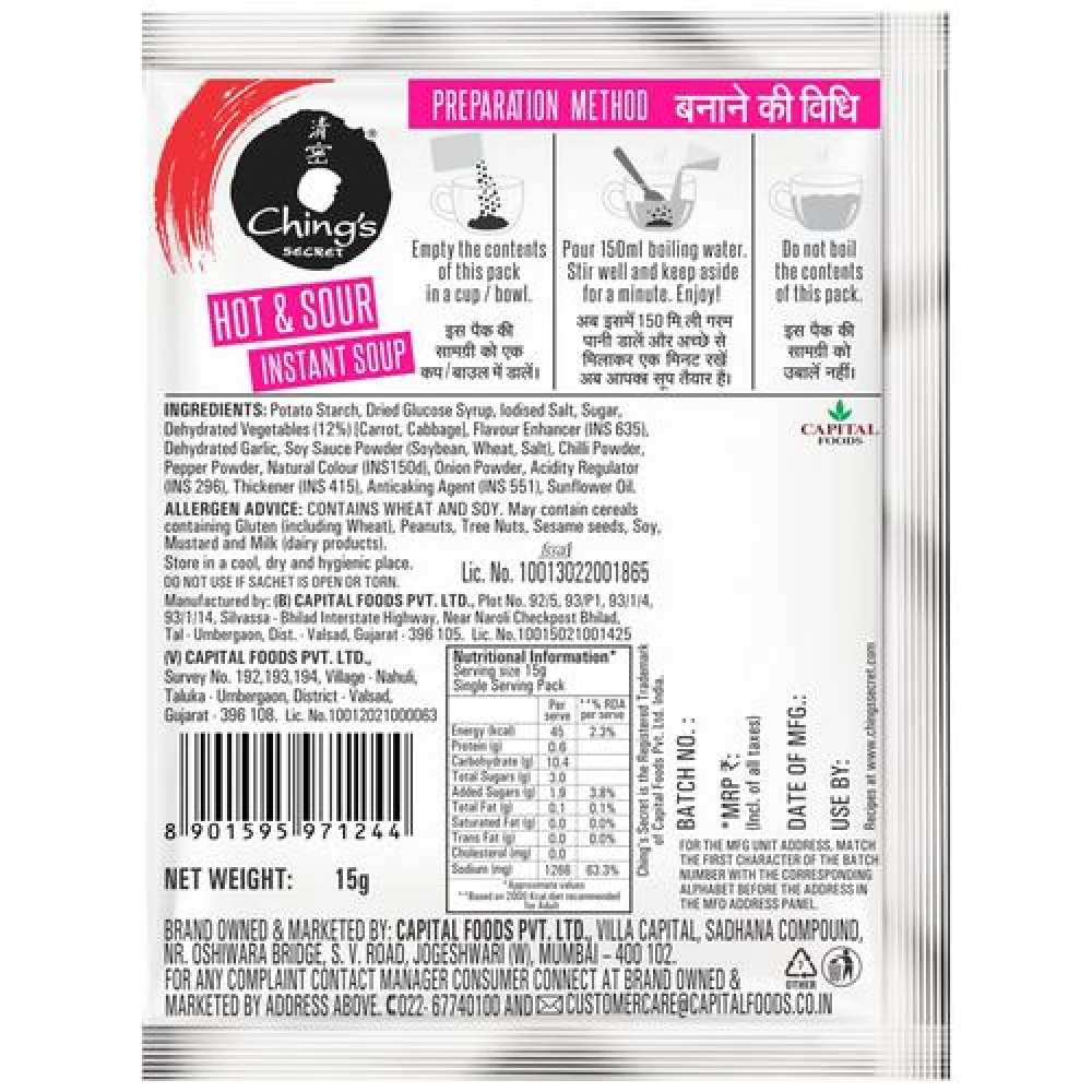 Chings Secret Hot & Sour Instant Soup - Image 3