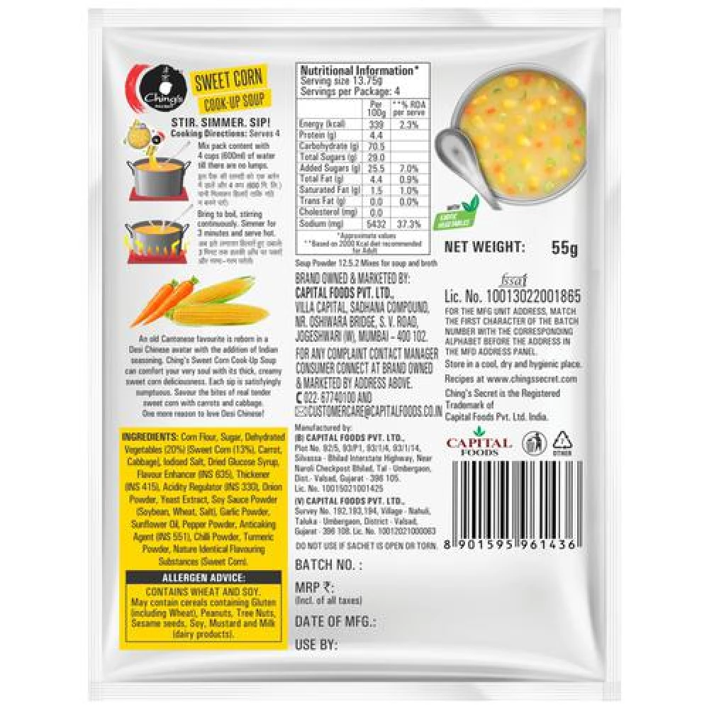 Chings Secret Sweet Corn Veg Soup - Image 3