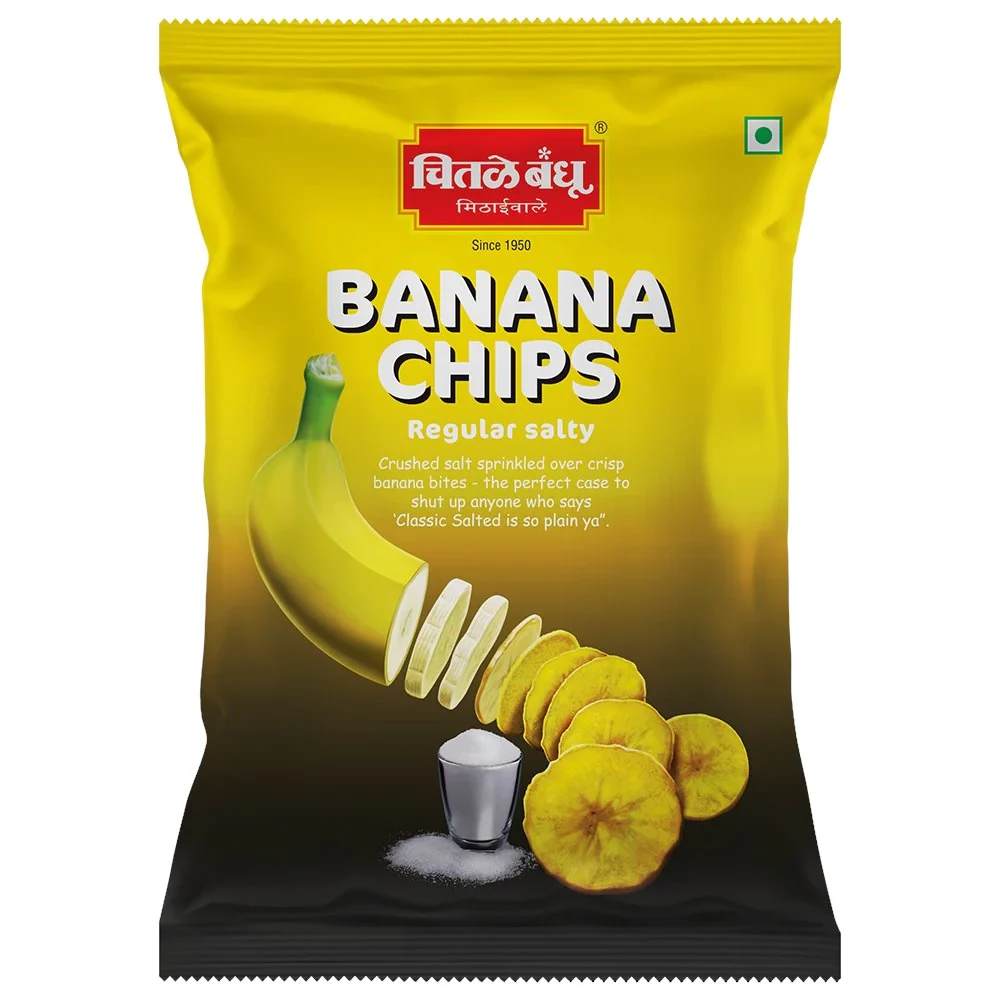 Chitale Bandhu Banana Chips Regular Salty Chitale Bandhu Banana Chips Regular Salty-Pack Size-150 g