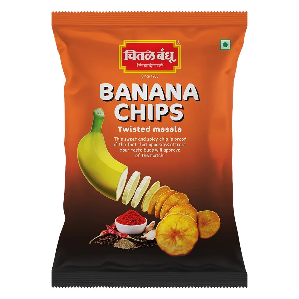 Chitale Bandhu Banana Chips Twisted Masala Chitale Bandhu Banana Chips Twisted Masala-Pack Size-125 g