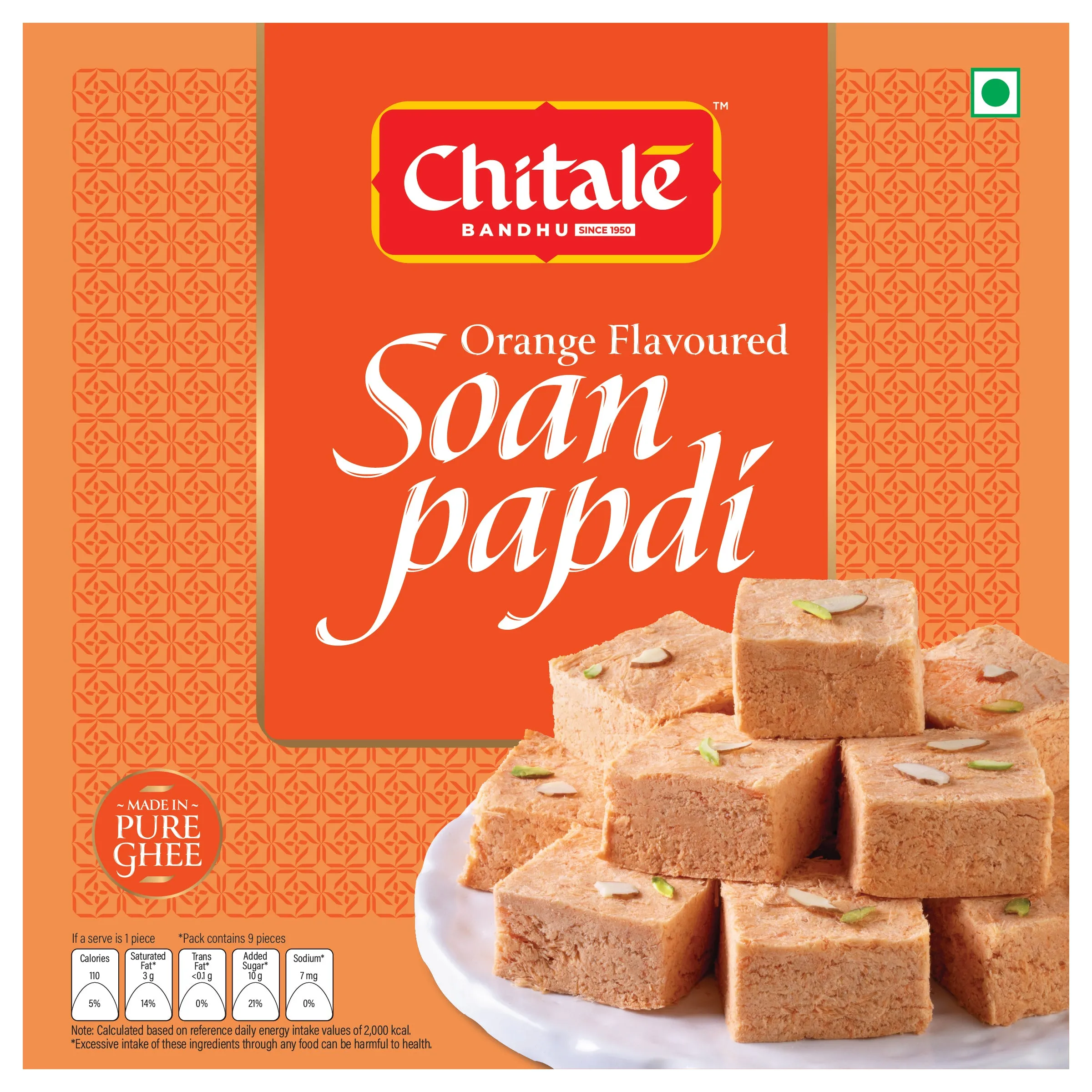 Chitale Bandhu Soan Papdi Orange - Image 2