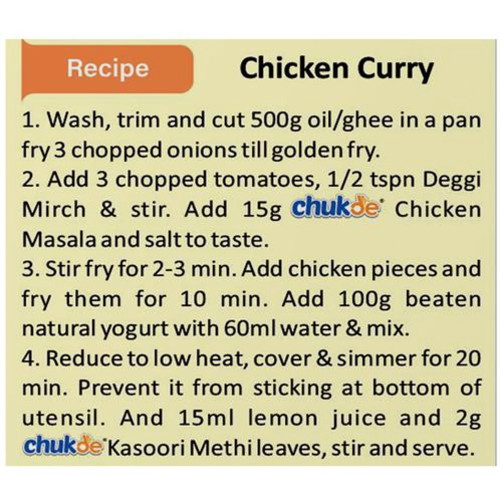 Chukde Chicken Curry Masala - Image 6