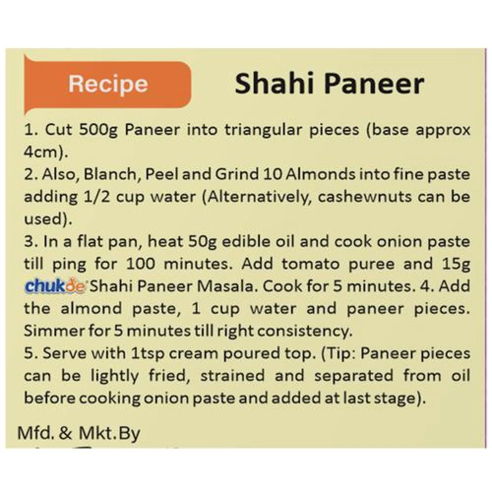 Chukde Shahi Paneer Masala - Image 6