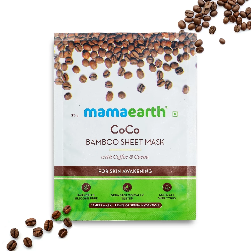Coco Bamboo Sheet Mask With Coffee And Cocoa For Skin Awakening