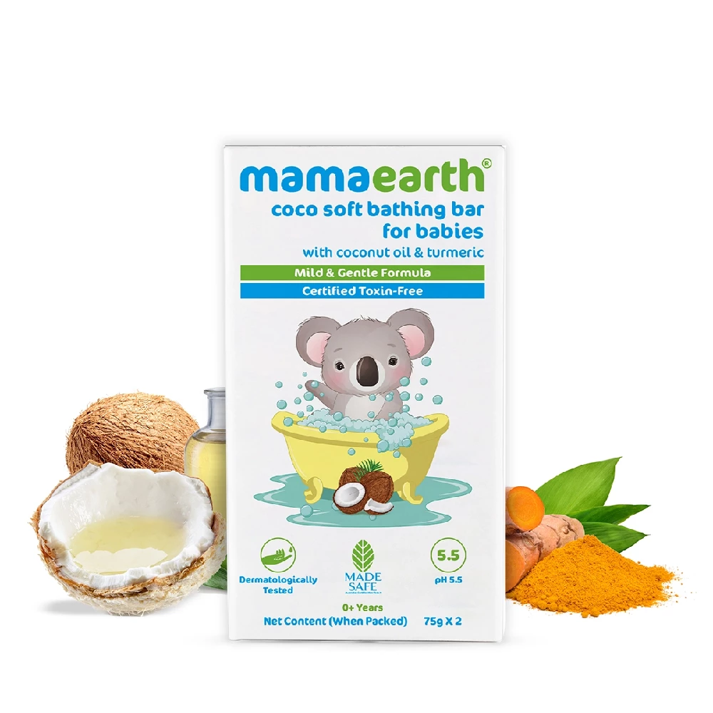 Coco Soft Bathing Bar For Babies With Coconut Oil & Turmeric For Babies