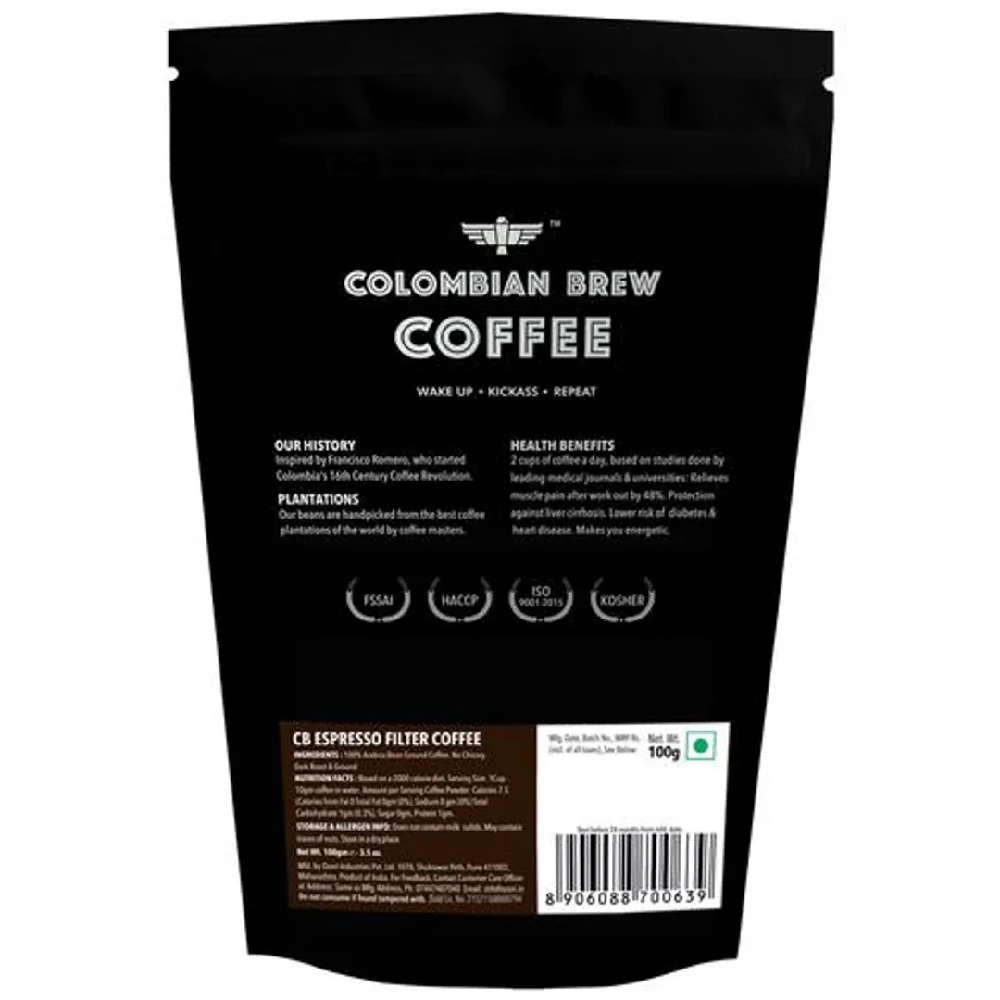 Colombian Brew Coffee Arabica Espresso Filter Coffee - Dark Roast & Ground - Image 8