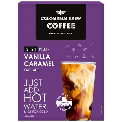 Colombian Brew Coffee Instant Coffee 3 In 1 Premix Vanilla Caramel
