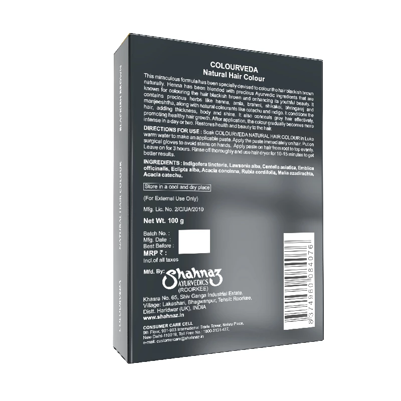 Colourveda Natural Hair Colour (Blackish Brown) - Image 2