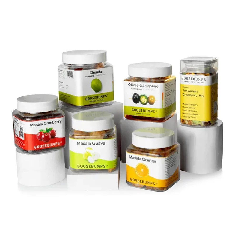 Combo Of Masala Guava, Masala Orange, Masala Cranberry, Chunda Pickle, Jor Garam Cranberries, Olives & Jalapeno Pickle Combo Of Masala Guava, Masala Orange, Masala Cranberry, Chunda Pickle, Jor Garam Cranberries, Olives & Jalapeno Pickle-Pack Size-1.06kg