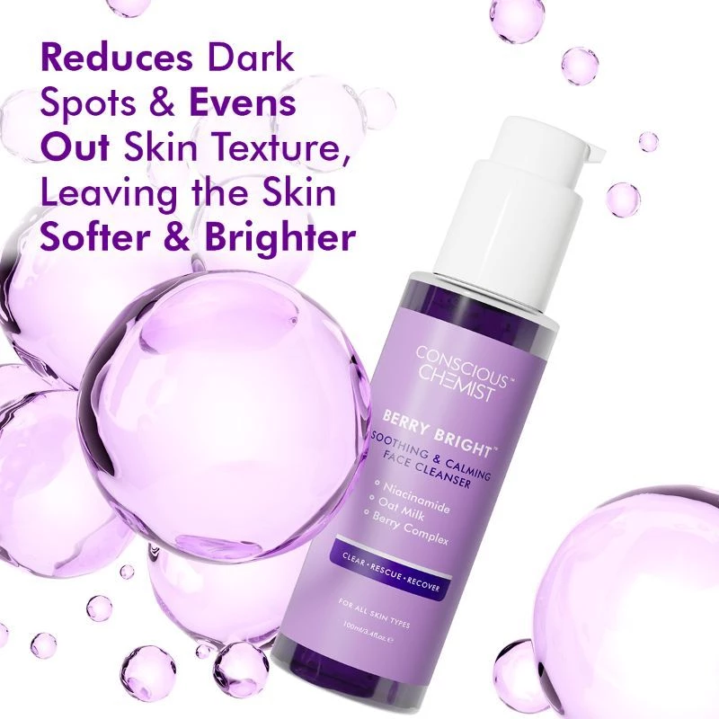 Conscious Chemist Berry Bright Soothing & Calming Face Cleanser For All Skin Types - Image 5