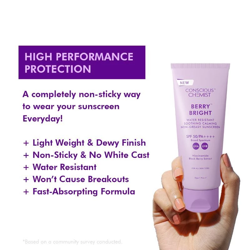 Conscious Chemist Berry Bright Sunscreen SPF 50 PA++++ - Image 4