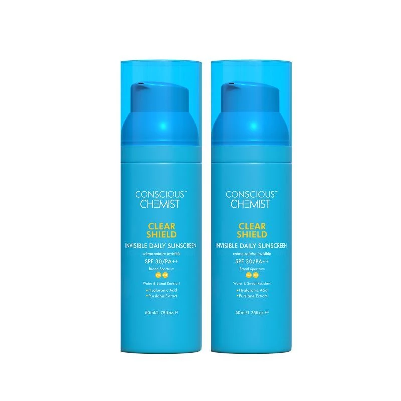 Conscious Chemist Clear Shield Transparent Matte Sunscreen SPF30 PA+++ Super Saver (Pack Of 2) Conscious Chemist Clear Shield Transparent Matte Sunscreen SPF30 PA+++ Super Saver (Pack Of 2)-Pack Size-50 ml (Each)