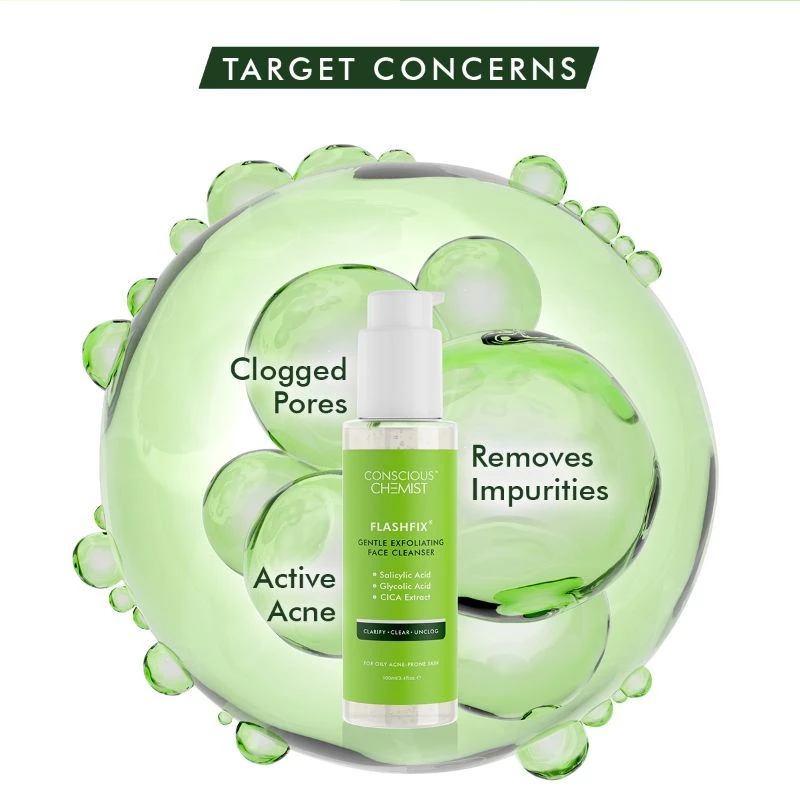 Conscious Chemist Flashfix Gentle Exfoliating Face Cleanser For Oily Acne-prone Skin - Image 3