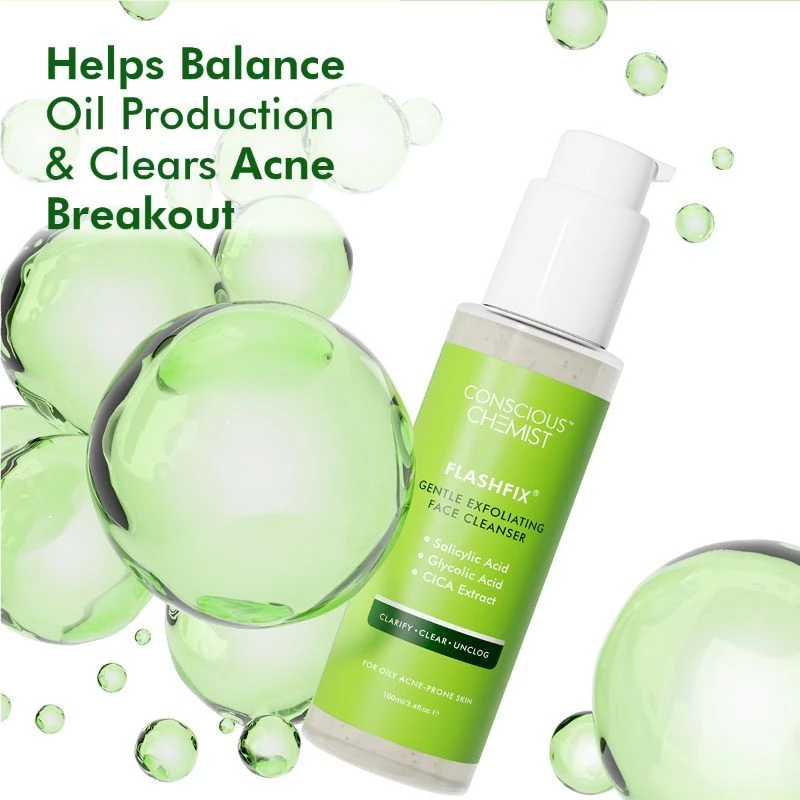 Conscious Chemist Flashfix Gentle Exfoliating Face Cleanser For Oily Acne-prone Skin - Image 5