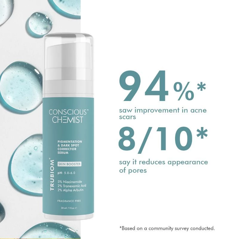Conscious Chemist Trubiom 5% Niacinamide Serum + 1% Zinc Improves Acne Scar & Uneven Skin Texture - Image 5
