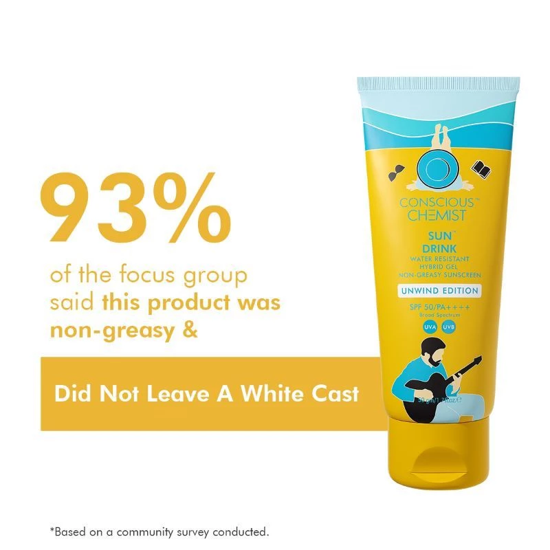 Conscious Chemist Unwind Edition Sun Drink With Water Resistant Gel Sunscreen SPF50 PA++++ - Image 2