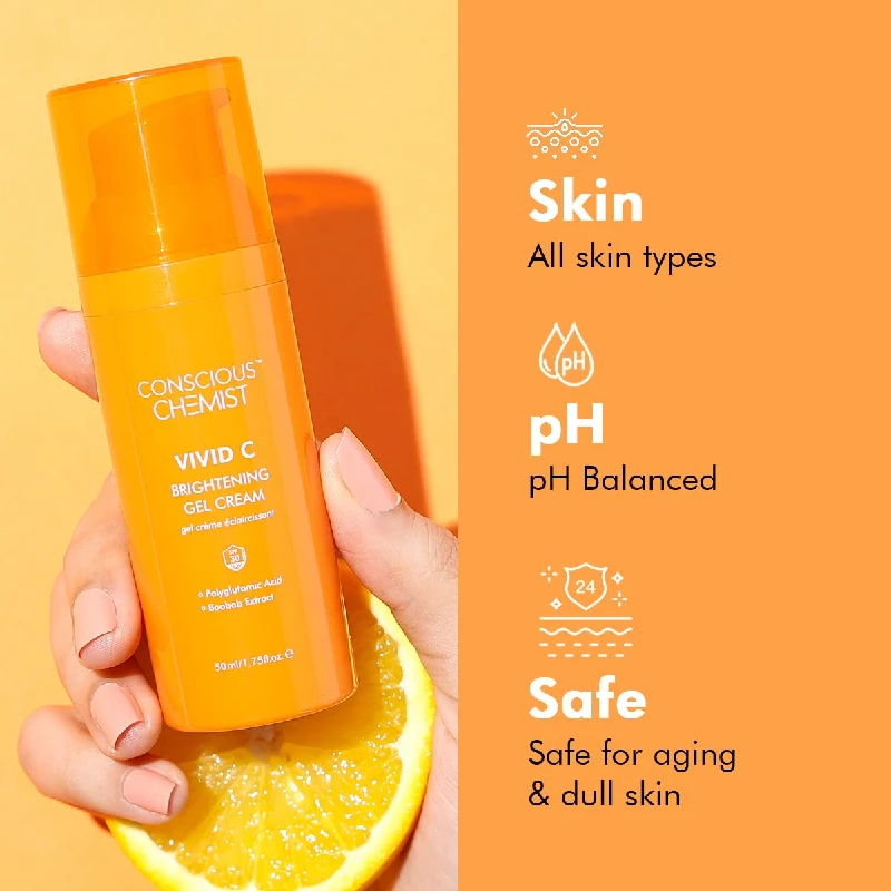 Conscious Chemist Vitamin C Lightweight Gel Cream with Polyglutamic Acid - Image 5