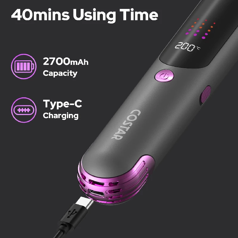 Costar Cordless Hair Straightener Brush - Image 4