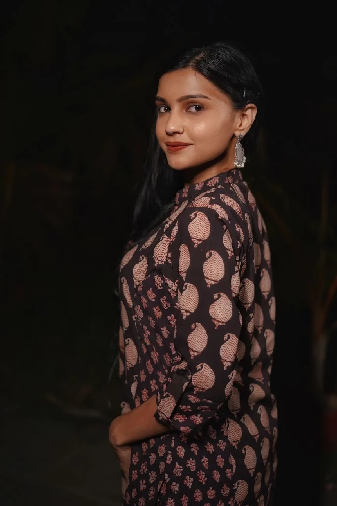 Cotton Black Kurta with Bagru Hand Block-Print - Image 4