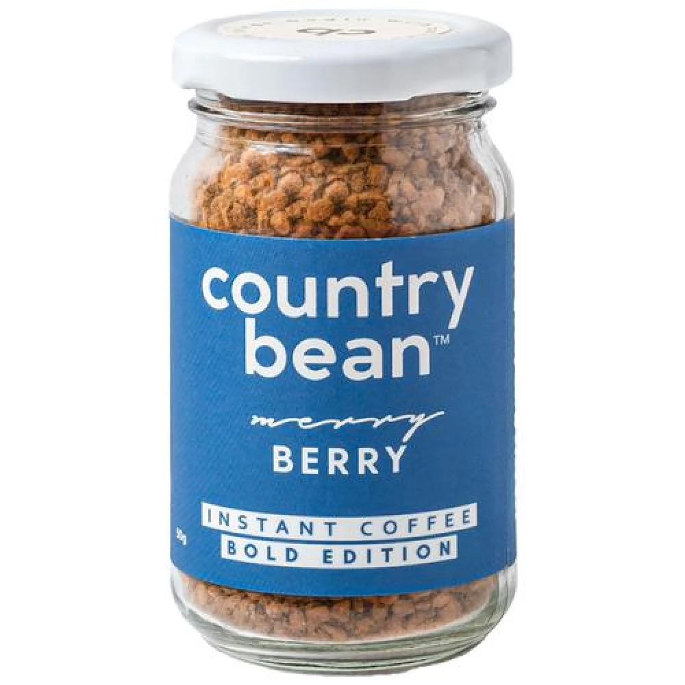 Country Bean Merry Berry Bold Instant Coffee - 100% Arabica Country Bean Merry Berry Bold Instant Coffee - 100% Arabica--50 g Bottle