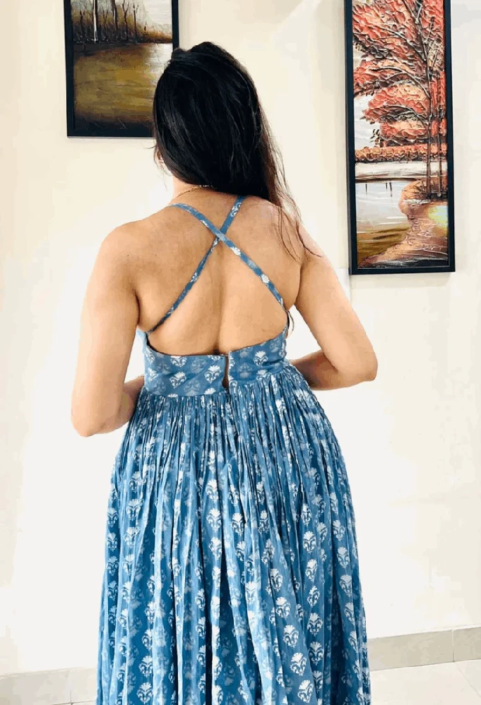 princess polly baby blue dress Backless Dress main image 0