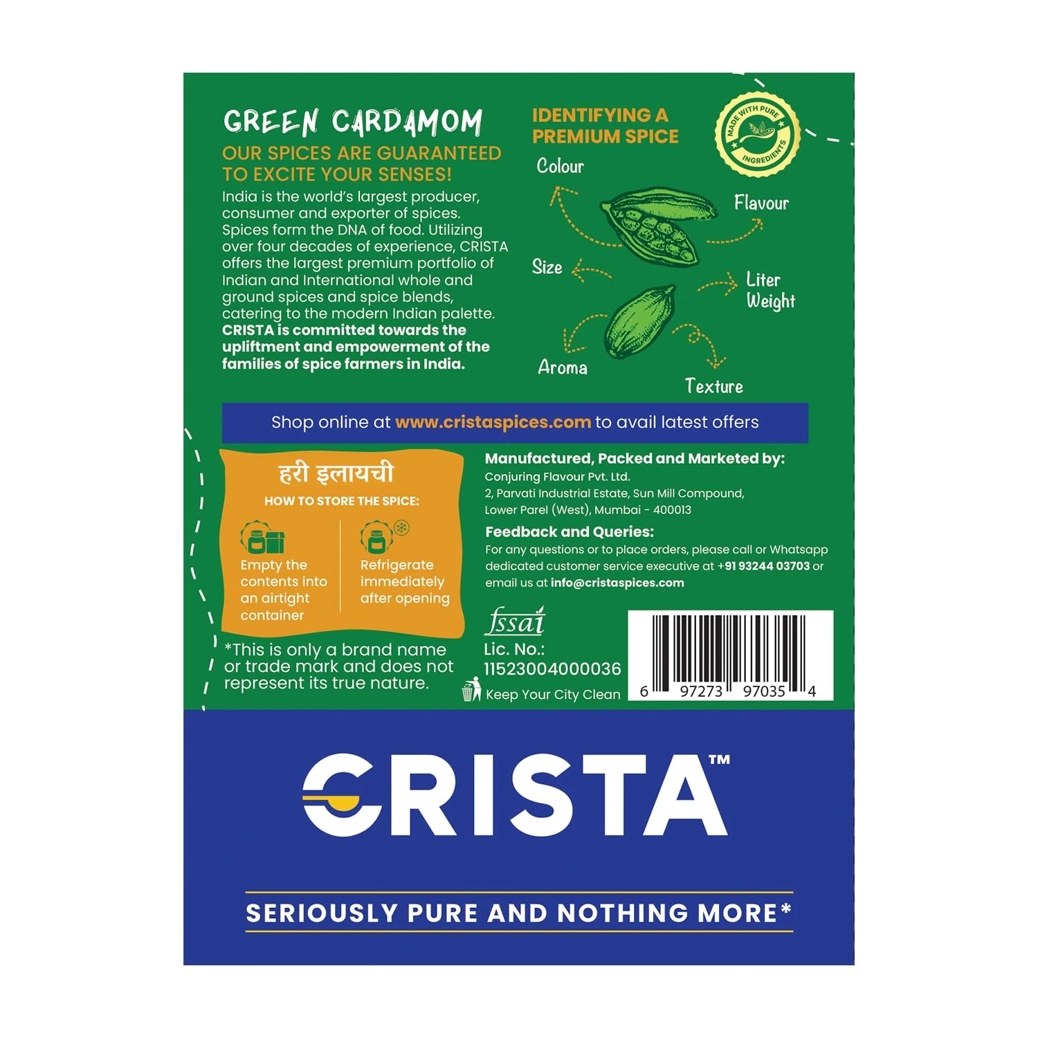 Crista Whole Green Cardamom - Image 5