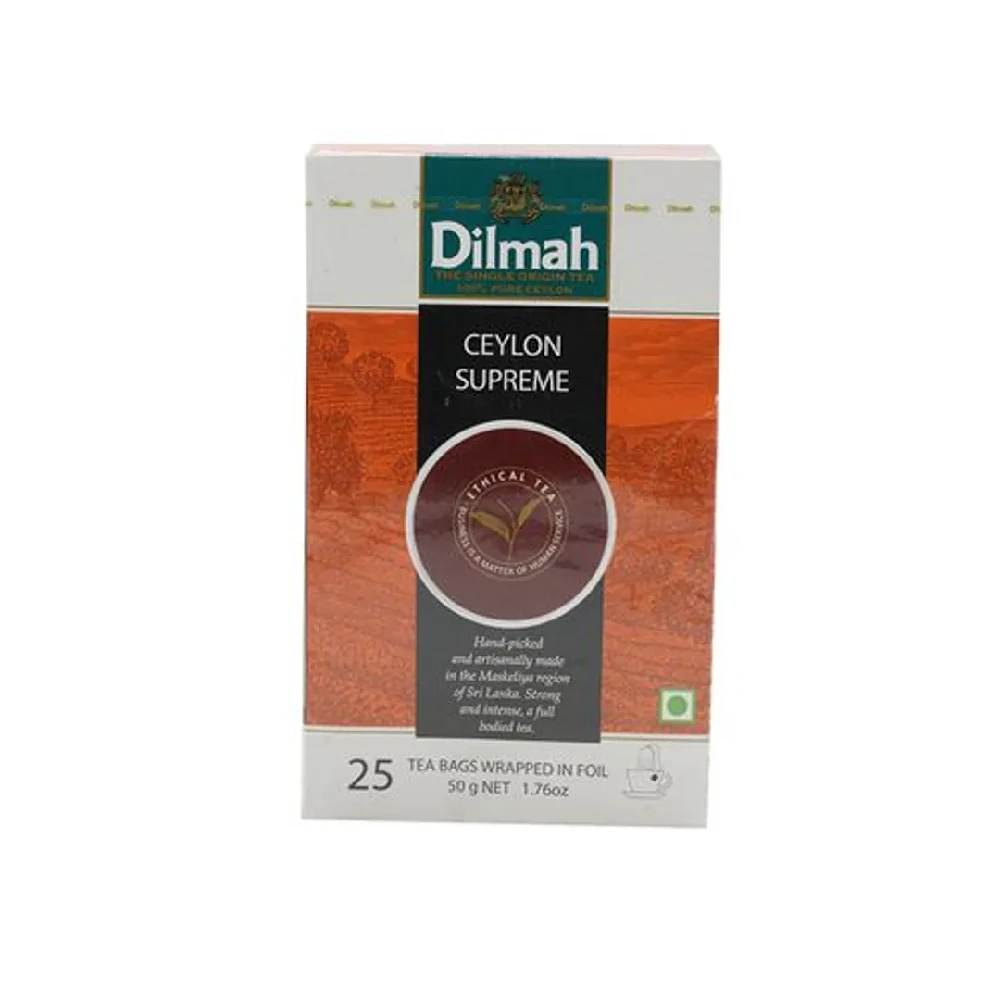 DILMAH Ceylon Supreme Tea Bags DILMAH Ceylon Supreme Tea Bags--50 g (25 Bags x 2 g each)