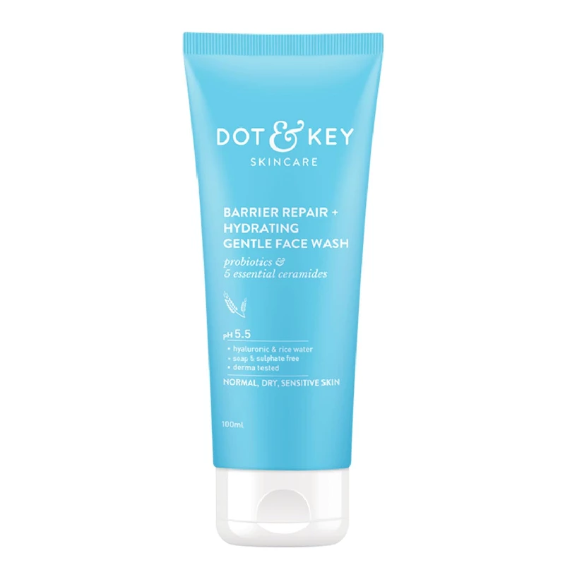 DOT & KEY Barrier Repair + Hydrating Gentle Face Wash With Probiotic DOT & KEY Barrier Repair + Hydrating Gentle Face Wash With Probiotic-Pack Size-100 ml