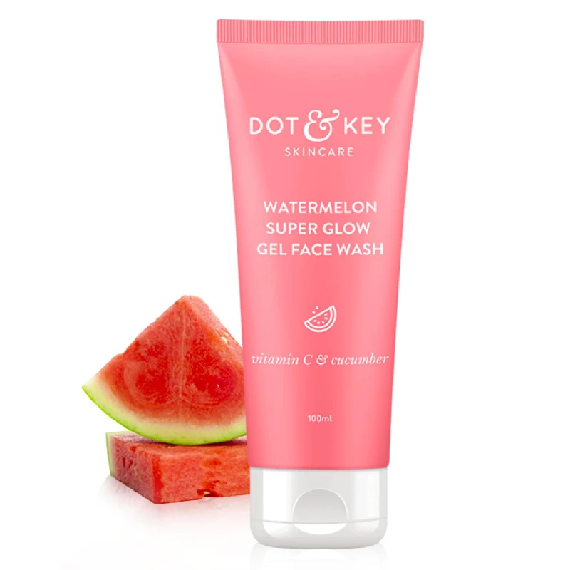 DOT & KEY Watermelon Super Glow Gel Face Wash With Vitamin C&Cucumber DOT & KEY Watermelon Super Glow Gel Face Wash With Vitamin C&Cucumber-Pack Size-100 ml
