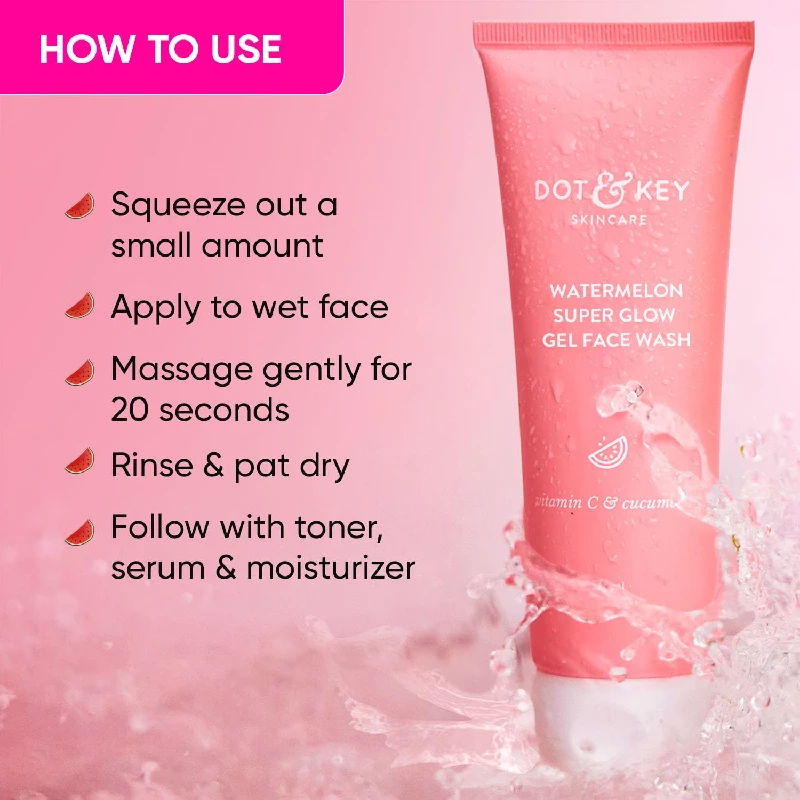 DOT & KEY Watermelon Super Glow Gel Face Wash With Vitamin C&Cucumber - Image 5