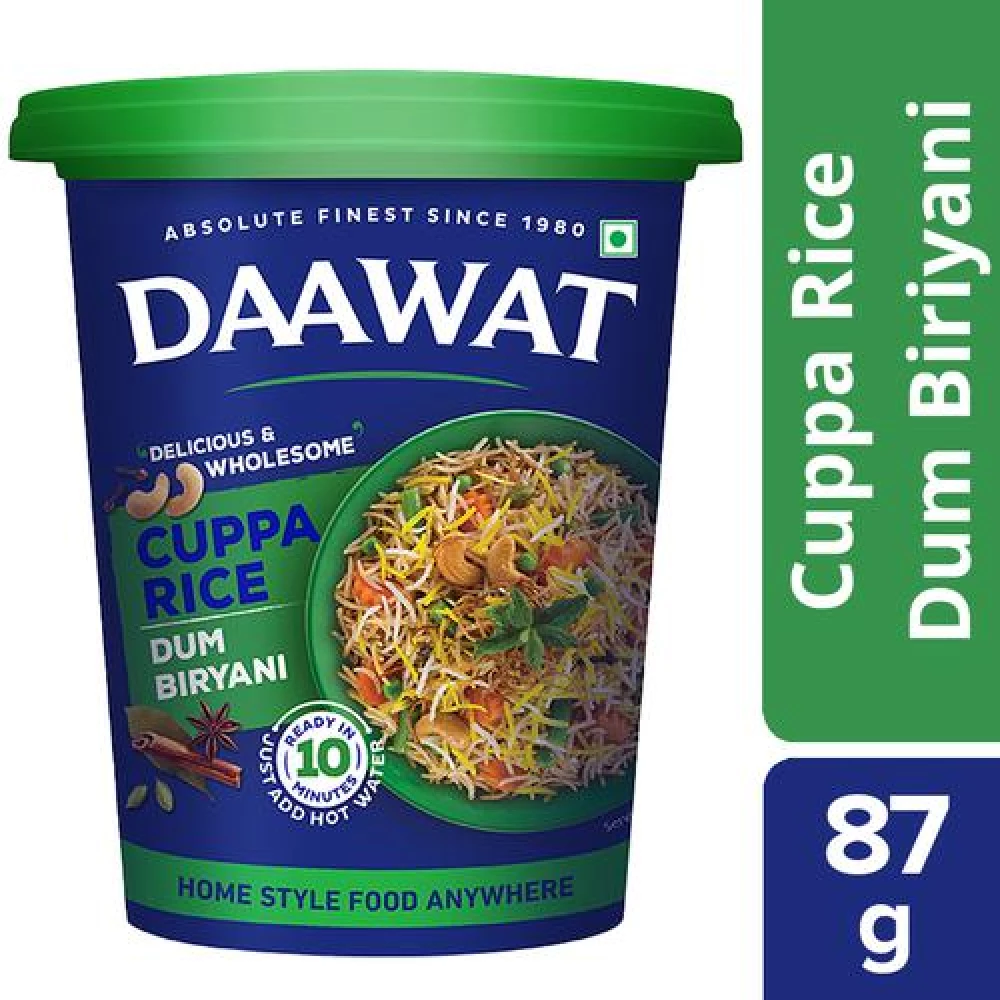 Daawat Cuppa Rice Dum Biryani - Ready In 10 Minutes Daawat Cuppa Rice Dum Biryani - Ready In 10 Minutes--87 g