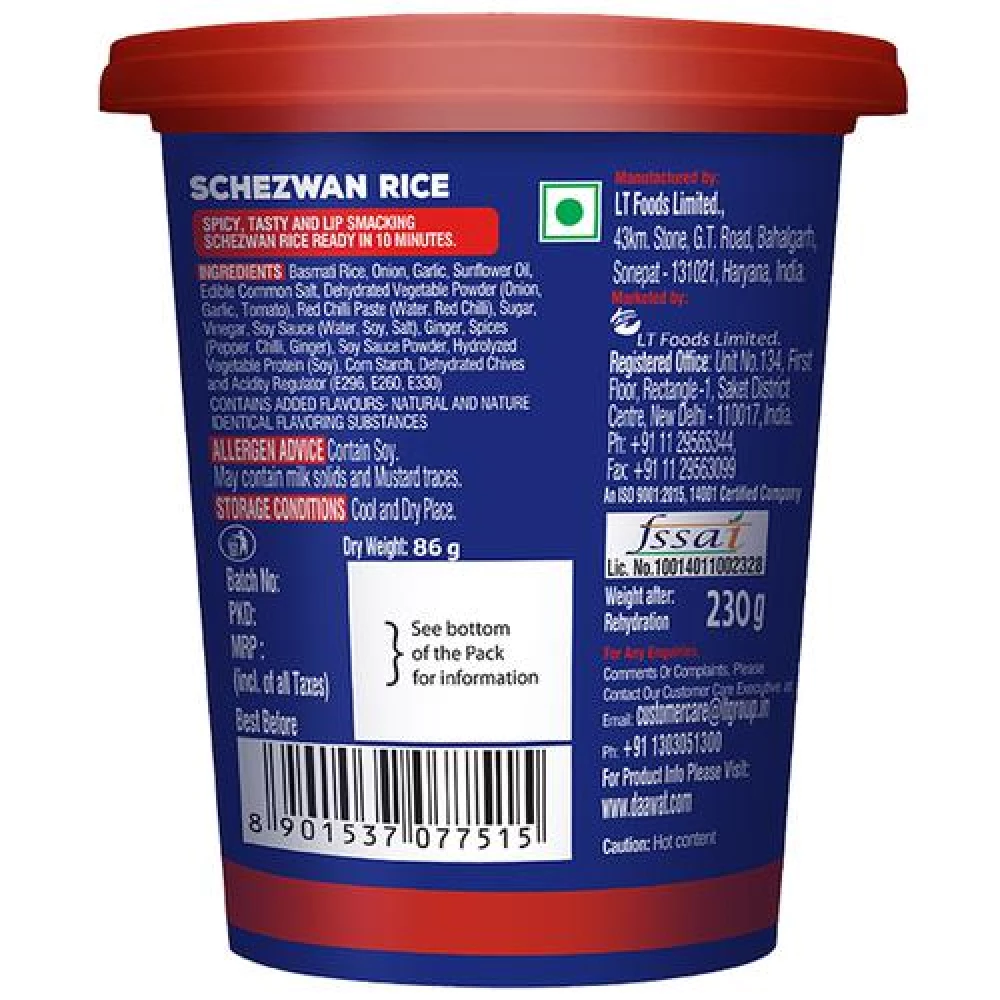 Daawat Cuppa Rice Schezwan Rice - Ready In 10 Minutes - Image 3
