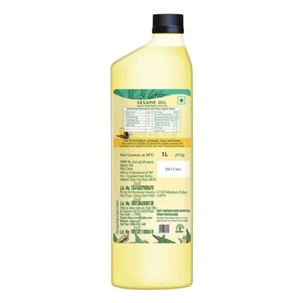 Dabur Cold Pressed Sesame (Gingelly) Cooking Oil - Image 2