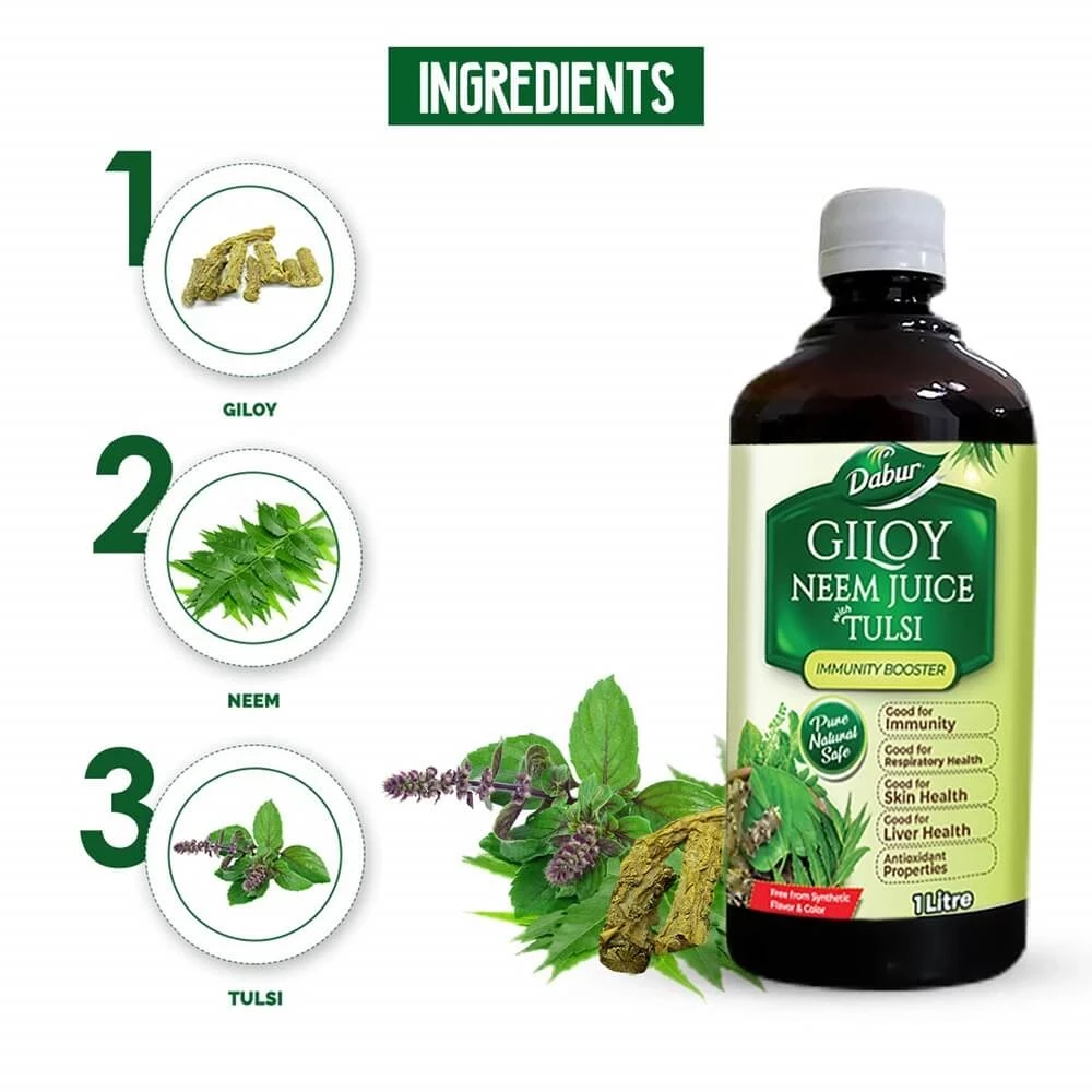 Dabur Giloy Neem Juice with Tulsi - Image 2