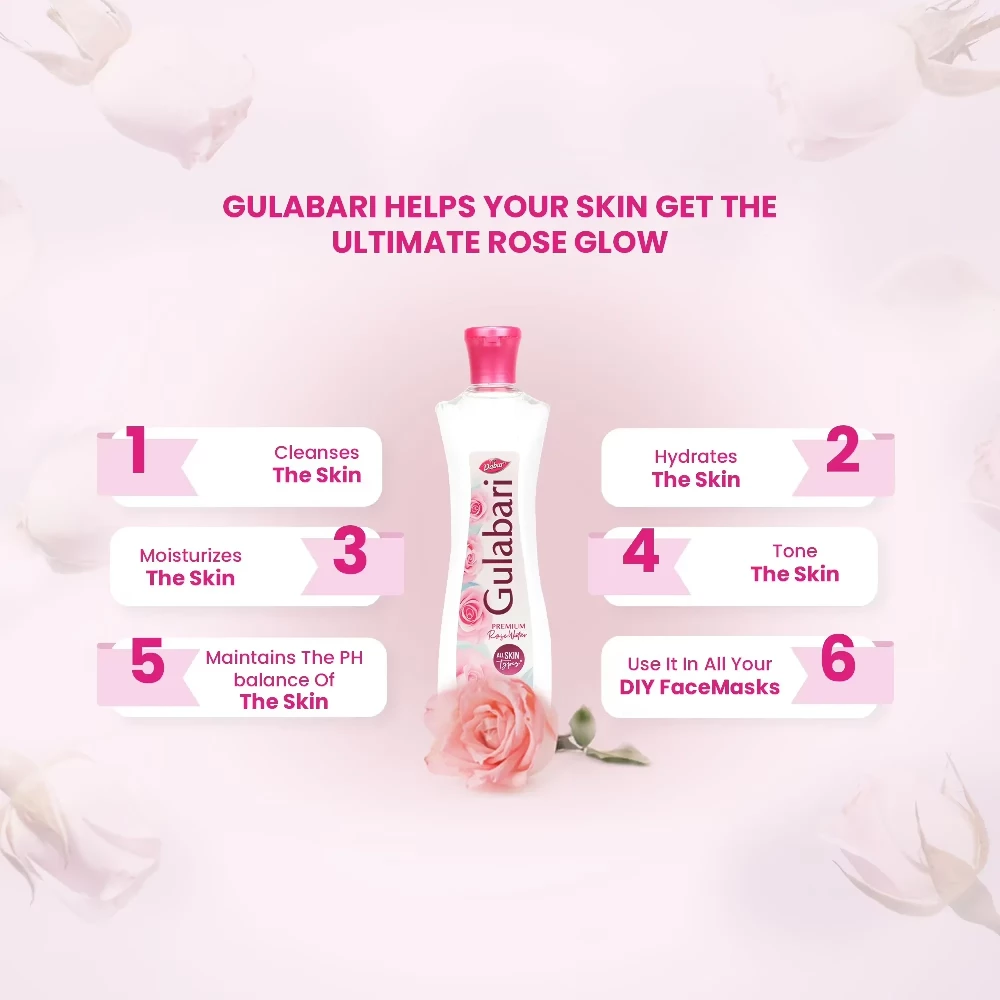 Dabur Gulabari Rose Water - Image 3