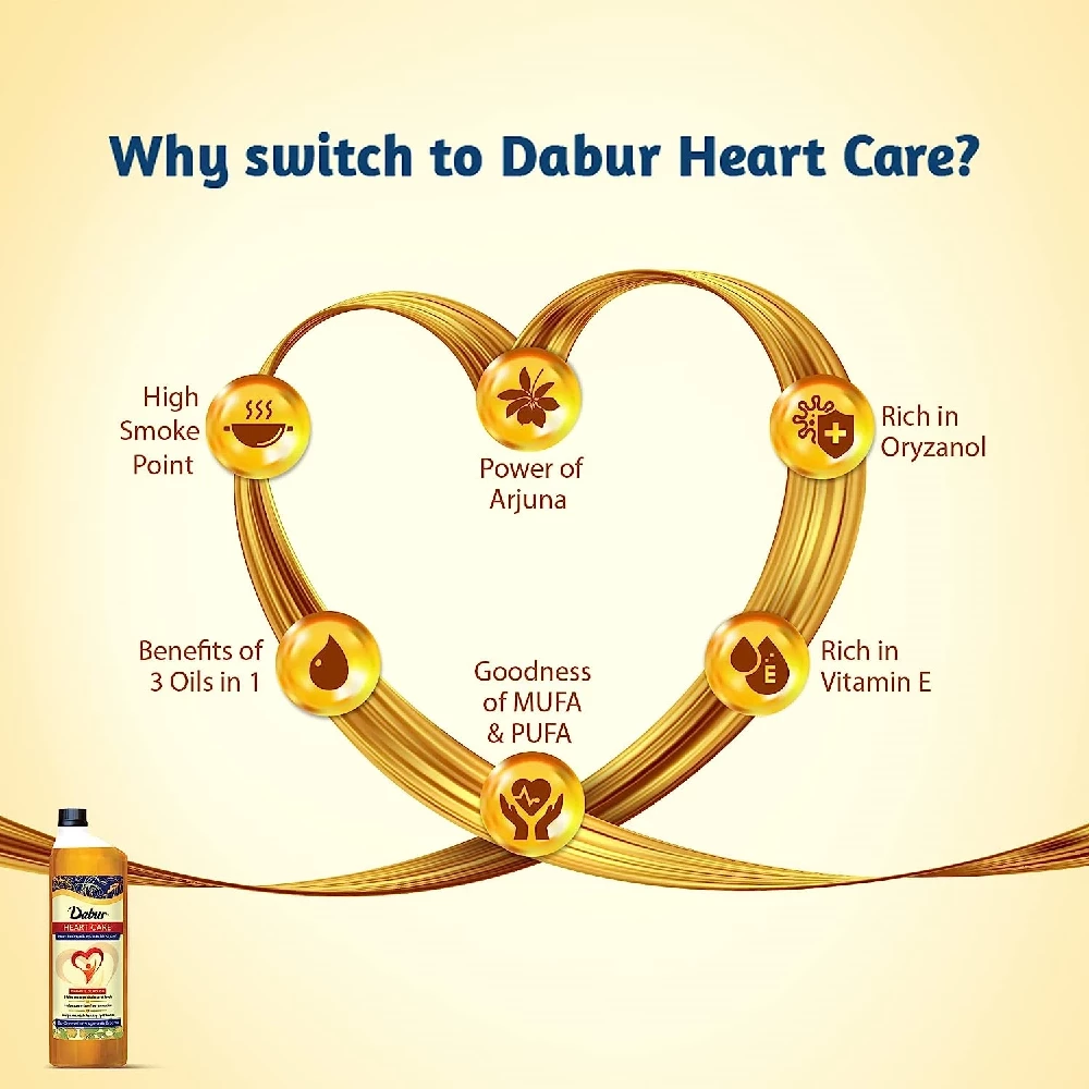 Dabur Heart Care Oil - Infused With Arjuna, For Healthy Heart - Image 3