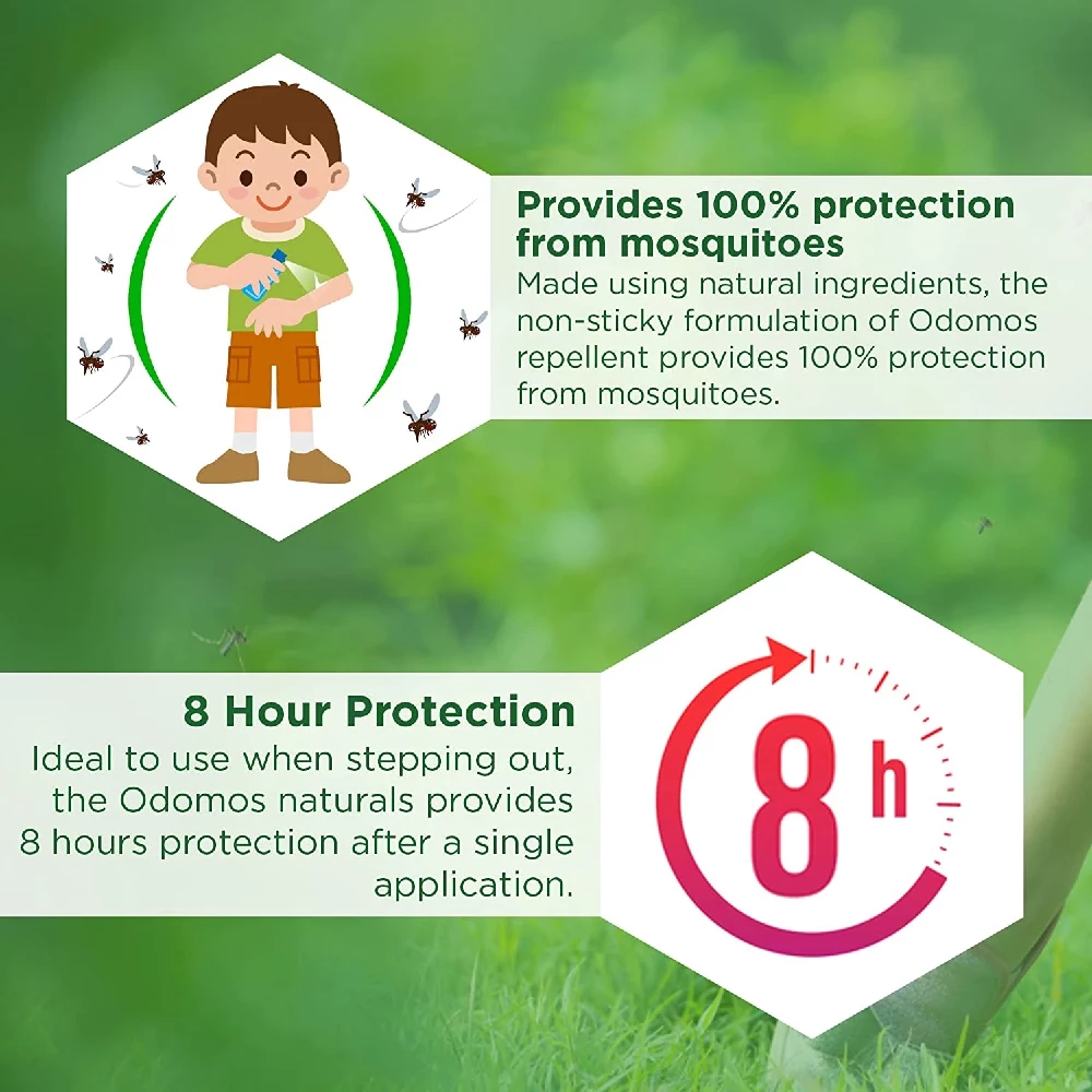 Dabur Odomos Naturals Non-Sticky Mosquito Repellent Cream | Skin-Safe Insect Protection | Enriched with Aloe Vera & Citronella-3