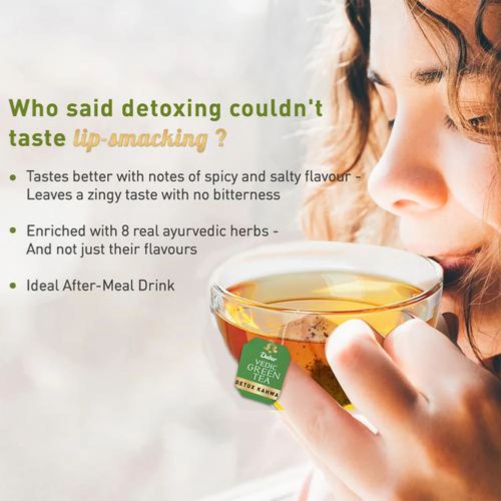 Dabur Vedic Green Tea - Detox Kahwa - Image 8