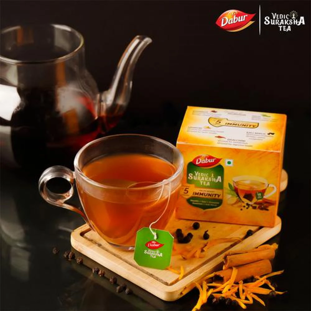 Dabur Vedic Suraksha Black Tea - Immunity Booster - Image 9
