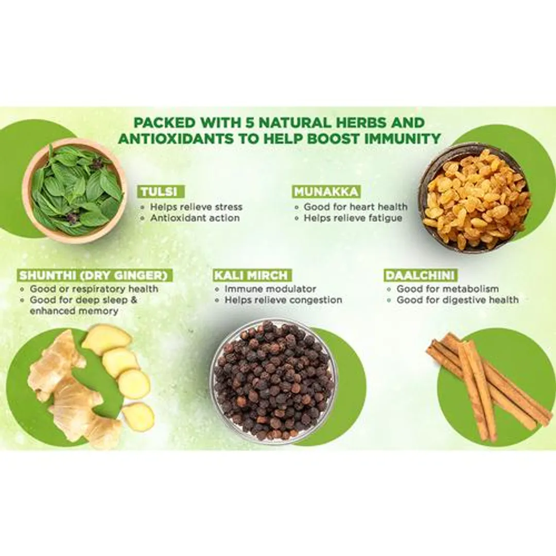 Dabur Vedic Suraksha Green Tea - Immunity Booster - Image 20