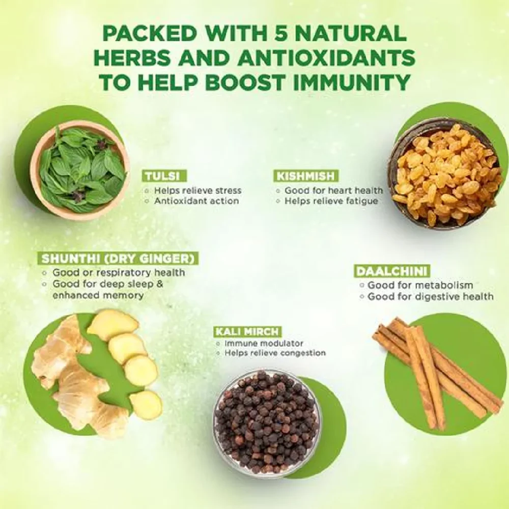 Dabur Vedic Suraksha Green Tea - Immunity Booster - Image 13