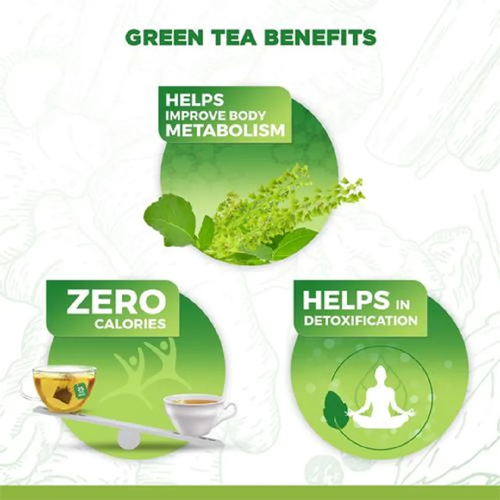 Dabur Vedic Suraksha Green Tea - Immunity Booster - Image 14