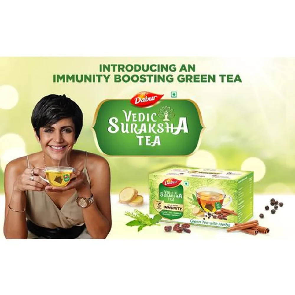 Dabur Vedic Suraksha Green Tea - Immunity Booster - Image 15
