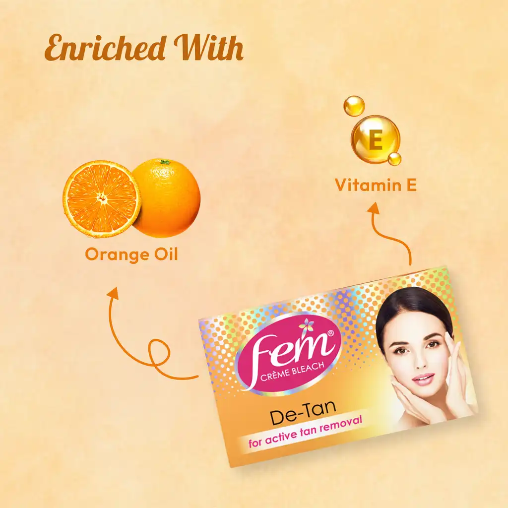 Dabur Fem Crème Bleach De Tan Pack of 4 - Image 3