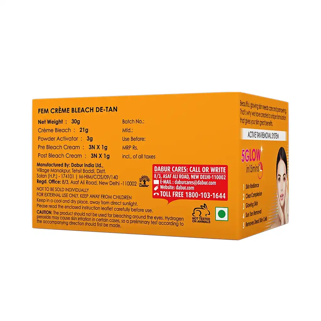 Dabur Fem Crème Bleach De Tan Pack of 4 - Image 8
