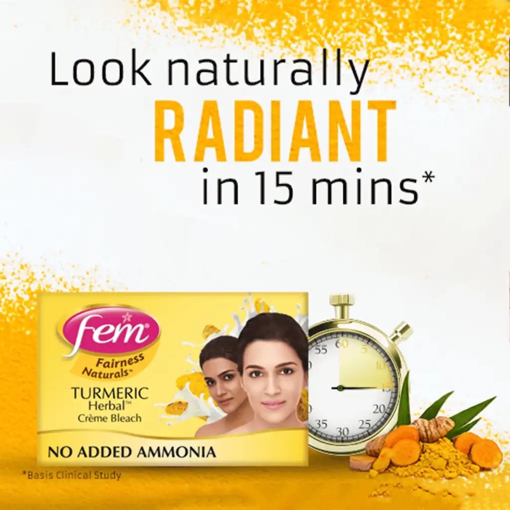 Dabur Fem Crème Bleach Turmeric & Milk Pack of 2 - Image 2