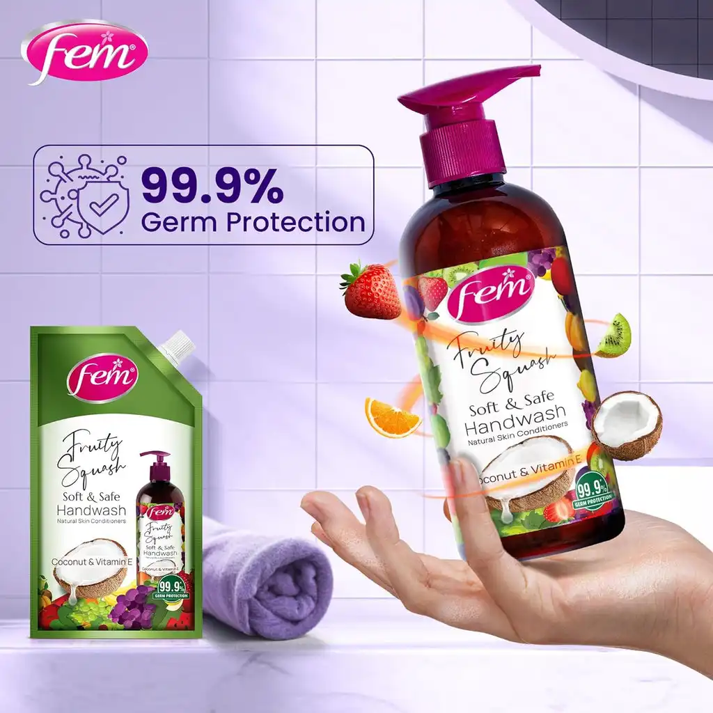 Dabur Fem Fruity Squash Soft & Safe Handwash - Image 2
